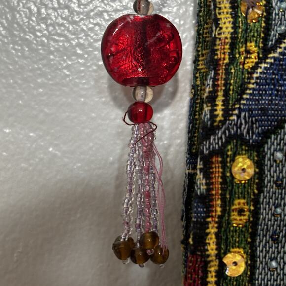 VTG Laurel Burch Shoulder Bag Tapestry Beaded - Picture 5 of 5